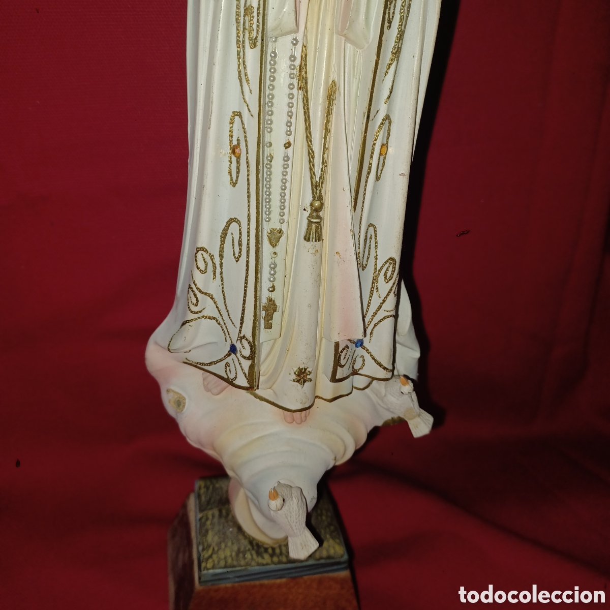 Antig&uuml;edades: Virgen del rosario de Fatima de estuco - Foto 3
