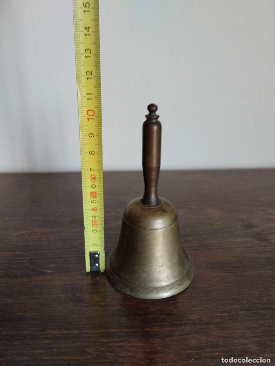 Antig&uuml;edades: Antigua campana de mesa de llamada al servicio - Foto 12