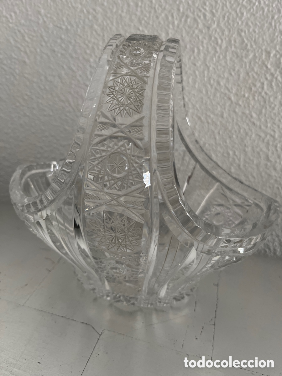 Antig&uuml;edades: Cesta cristal de bohemia tallado - Foto 2
