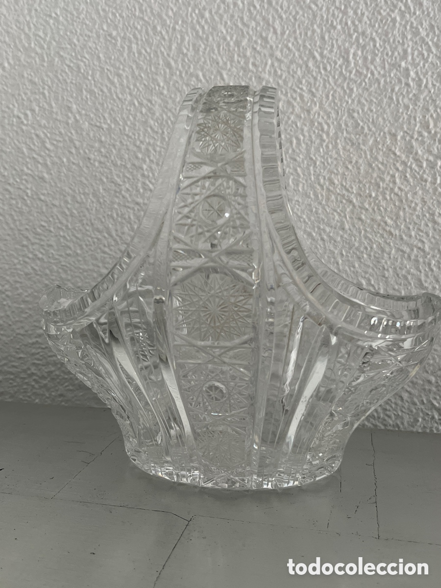 Antig&uuml;edades: Cesta cristal de bohemia tallado - Foto 1