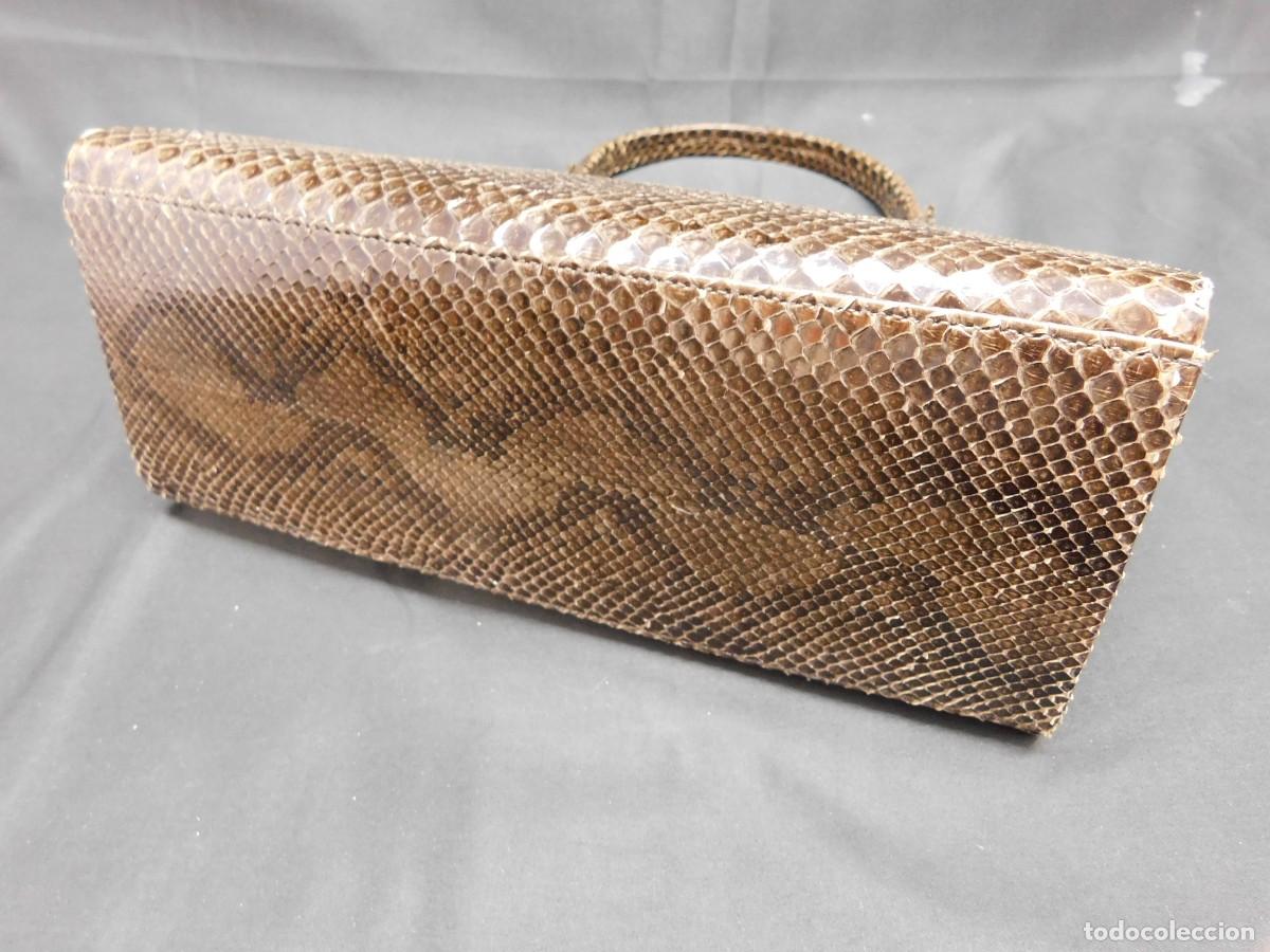Antig&uuml;edades: BOLSO DE PIEL MARR&Oacute;N - Foto 6