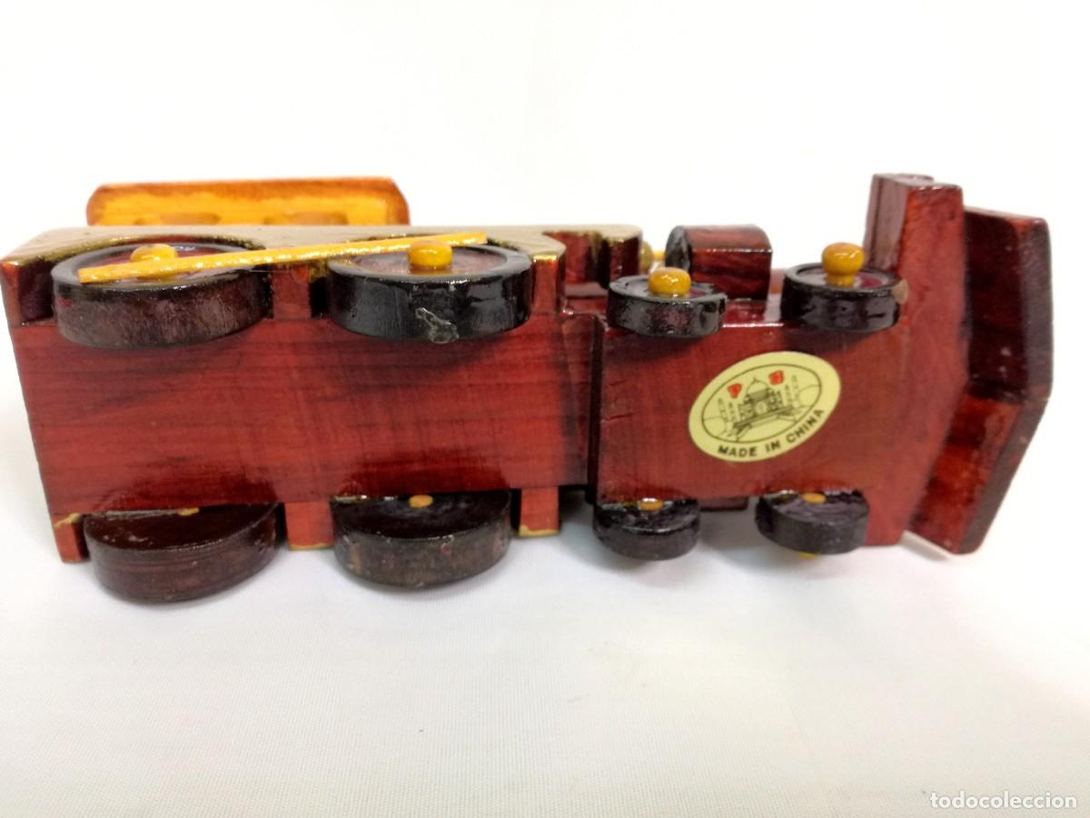 Antig&uuml;edades: LOCOMOTORA DE MADERA DECORACI&Oacute;N - Foto 4