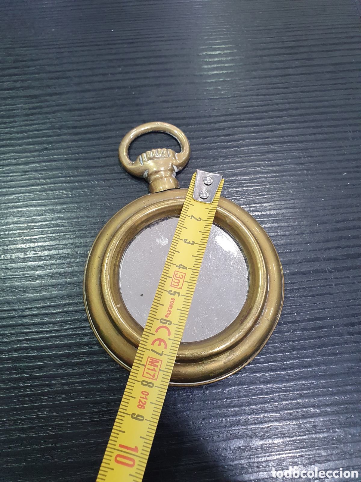 Antig&uuml;edades: Espejo con forma de reloj de bolsillo. (L43) - Foto 3