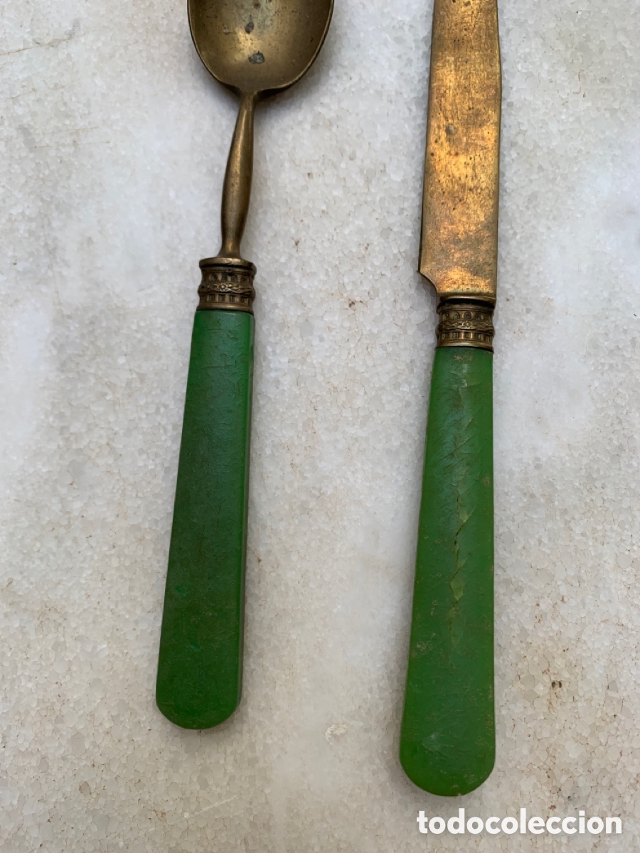 Antig&uuml;edades: Cucharilla y cuchillo modernista - Foto 4