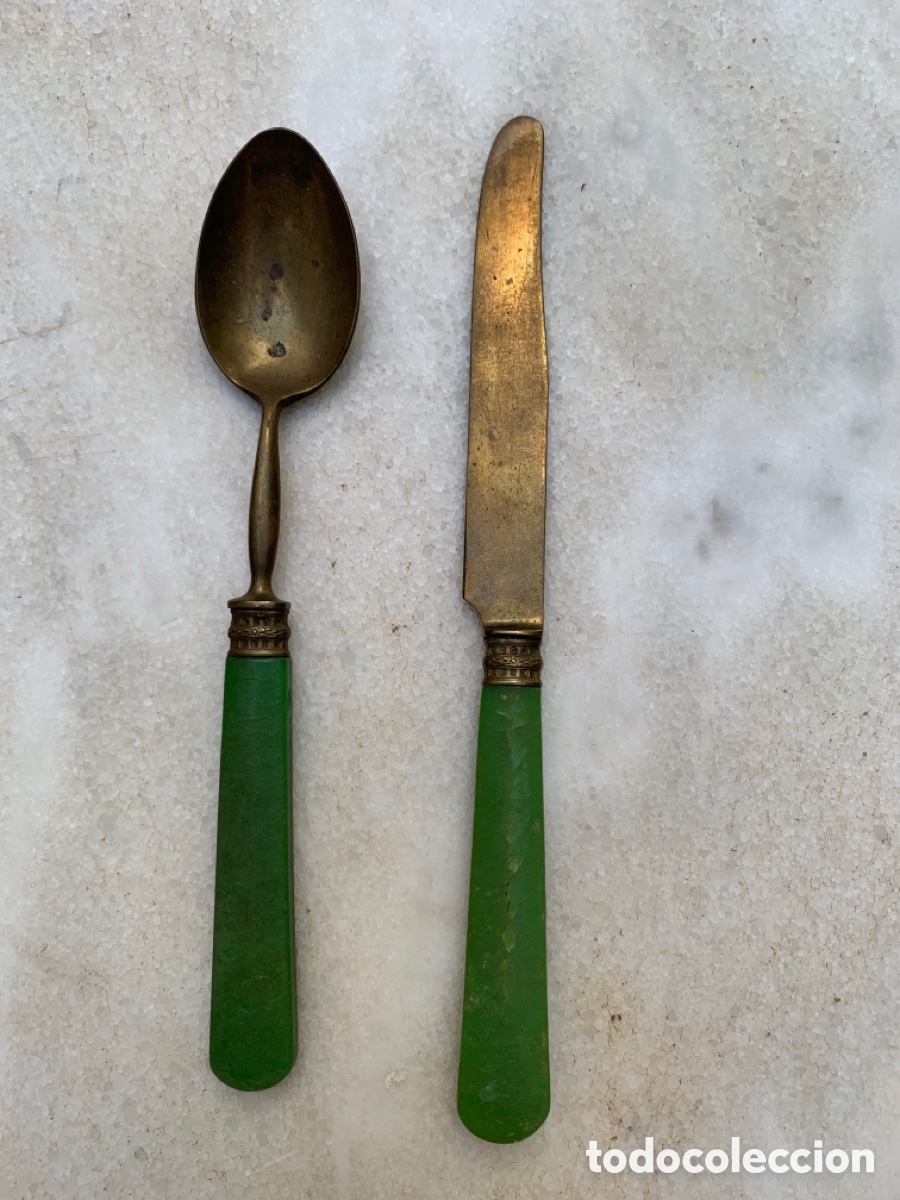 Antig&uuml;edades: Cucharilla y cuchillo modernista - Foto 1