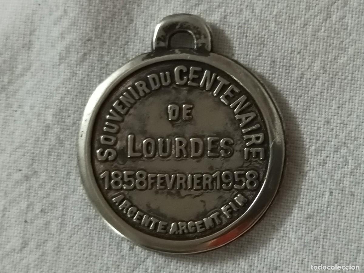 Antig&uuml;edades: MEDALLA CENTENARIO LOURDES 1958 - Foto 2