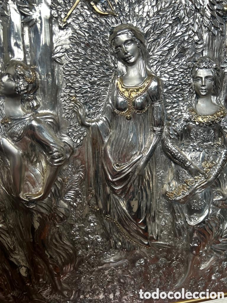Antig&uuml;edades: Cuadro Placa de Plata Repujada - &rdquo;La Primavera&rdquo; de Botticelli - - Foto 7
