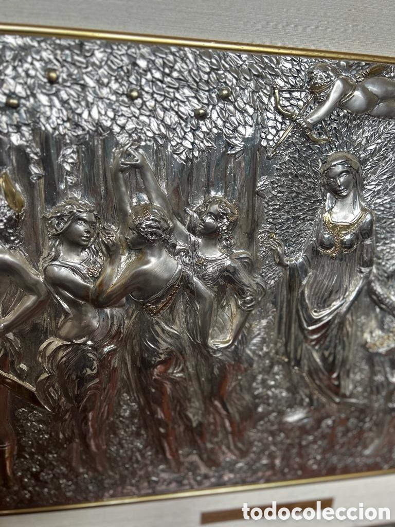Antig&uuml;edades: Cuadro Placa de Plata Repujada - &rdquo;La Primavera&rdquo; de Botticelli - - Foto 8