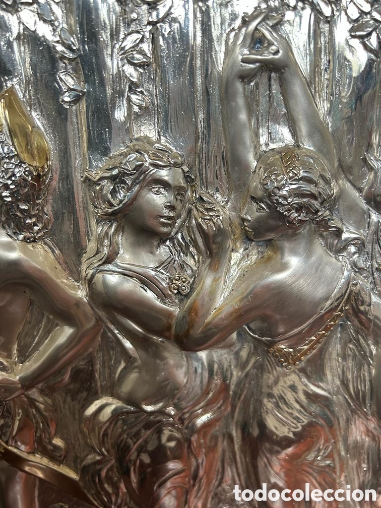 Antig&uuml;edades: Cuadro Placa de Plata Repujada - &rdquo;La Primavera&rdquo; de Botticelli - - Foto 9