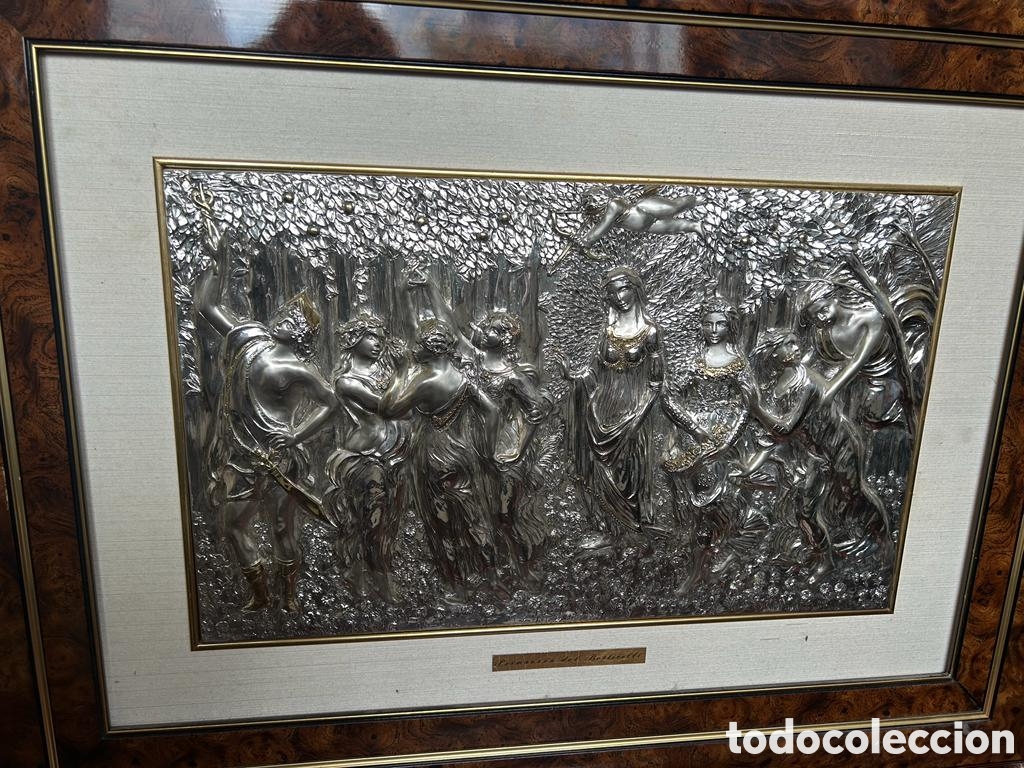Antig&uuml;edades: Cuadro Placa de Plata Repujada - &rdquo;La Primavera&rdquo; de Botticelli - - Foto 10