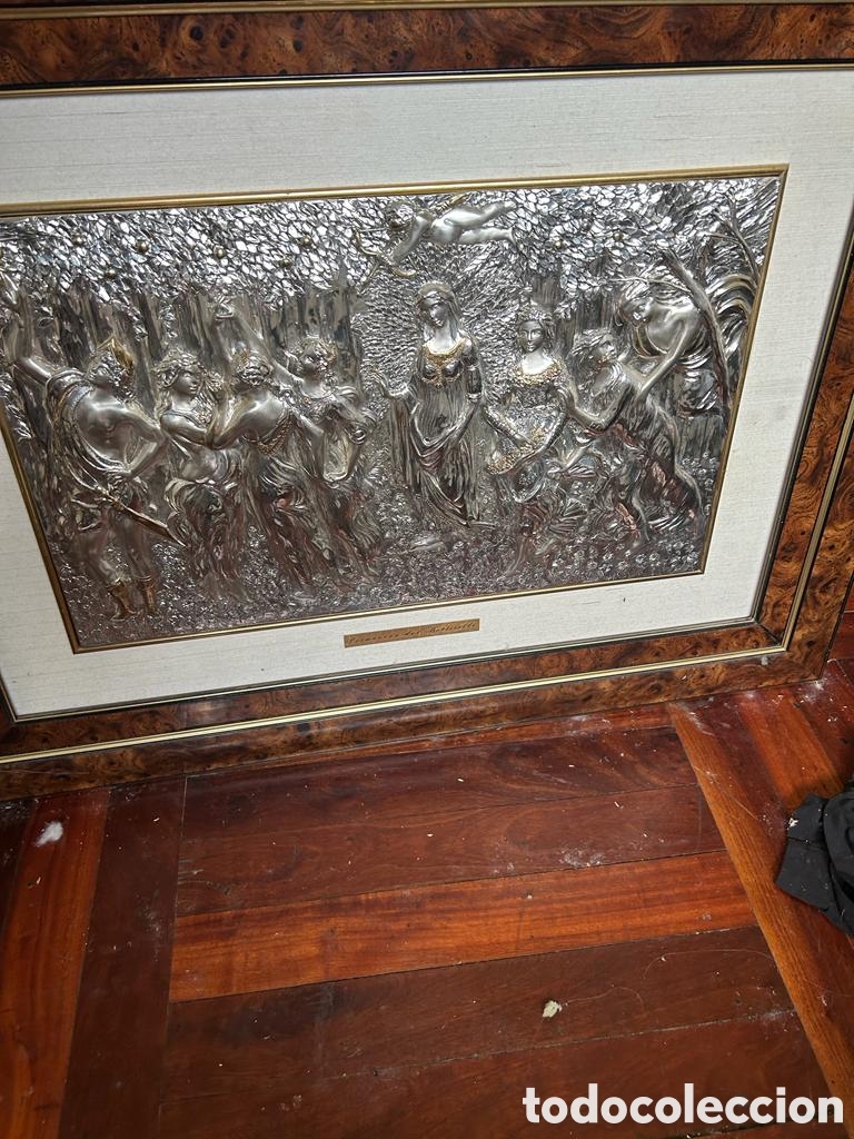 Antig&uuml;edades: Cuadro Placa de Plata Repujada - &rdquo;La Primavera&rdquo; de Botticelli - - Foto 11