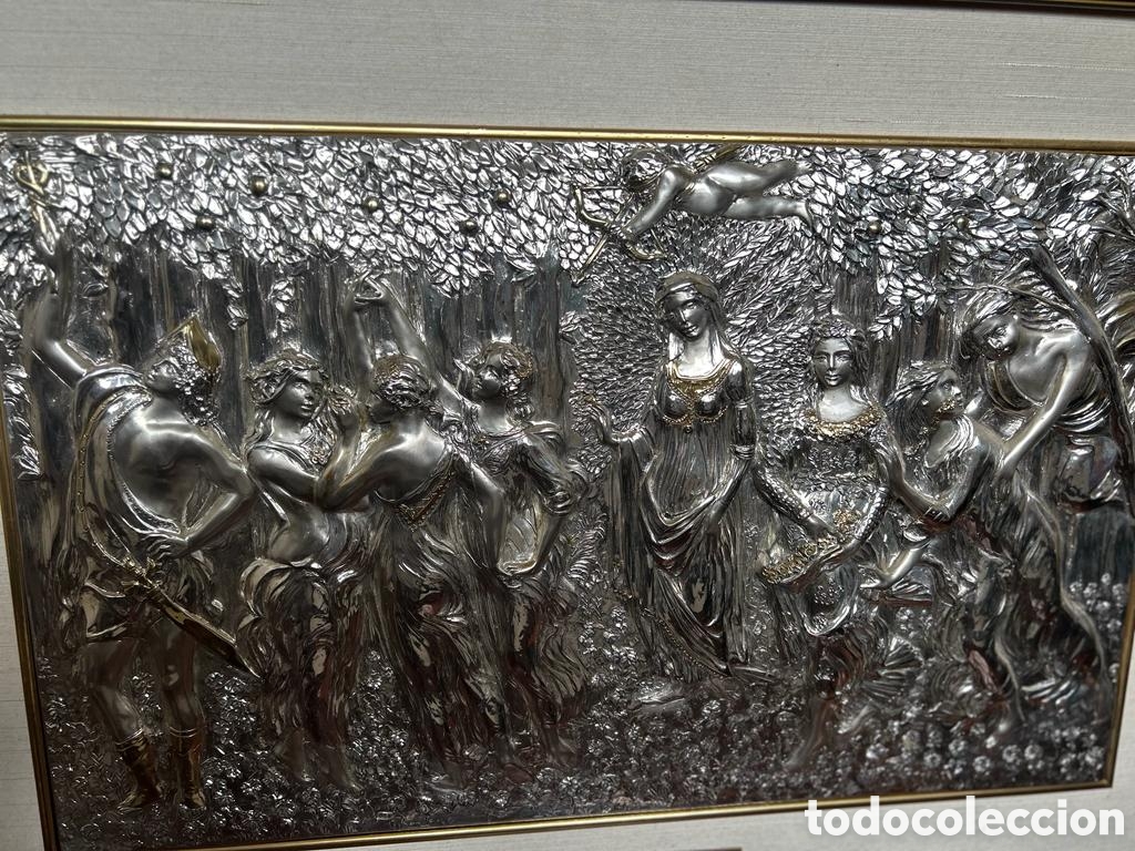 Antig&uuml;edades: Cuadro Placa de Plata Repujada - &rdquo;La Primavera&rdquo; de Botticelli - - Foto 12