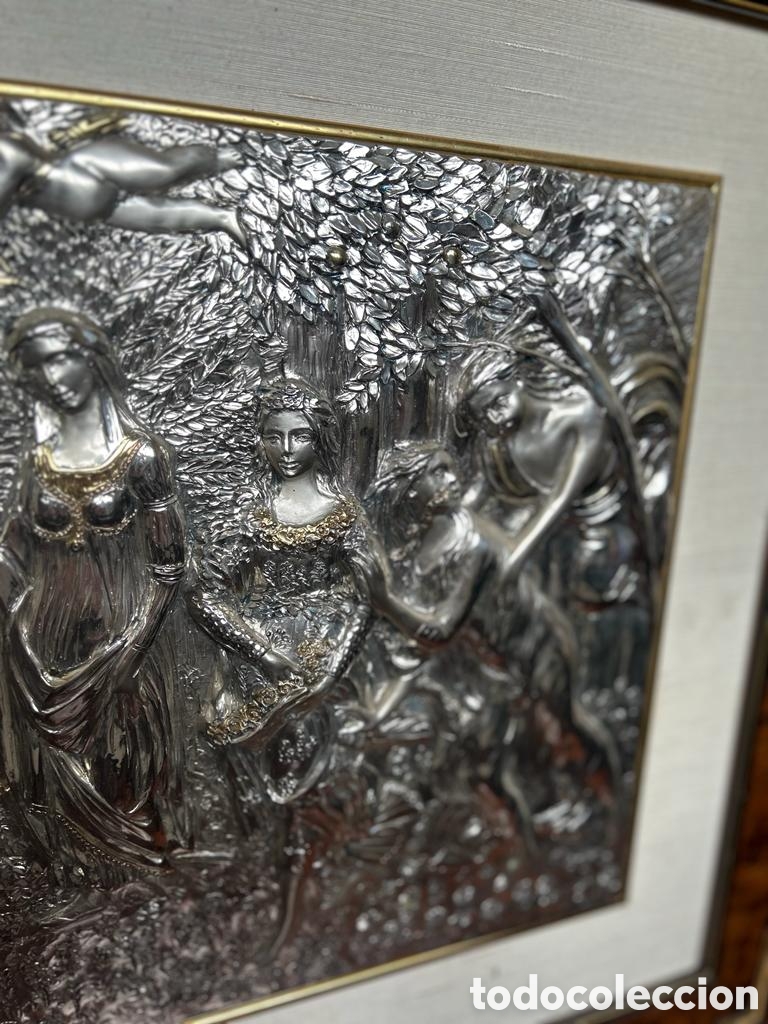 Antig&uuml;edades: Cuadro Placa de Plata Repujada - &rdquo;La Primavera&rdquo; de Botticelli - - Foto 1
