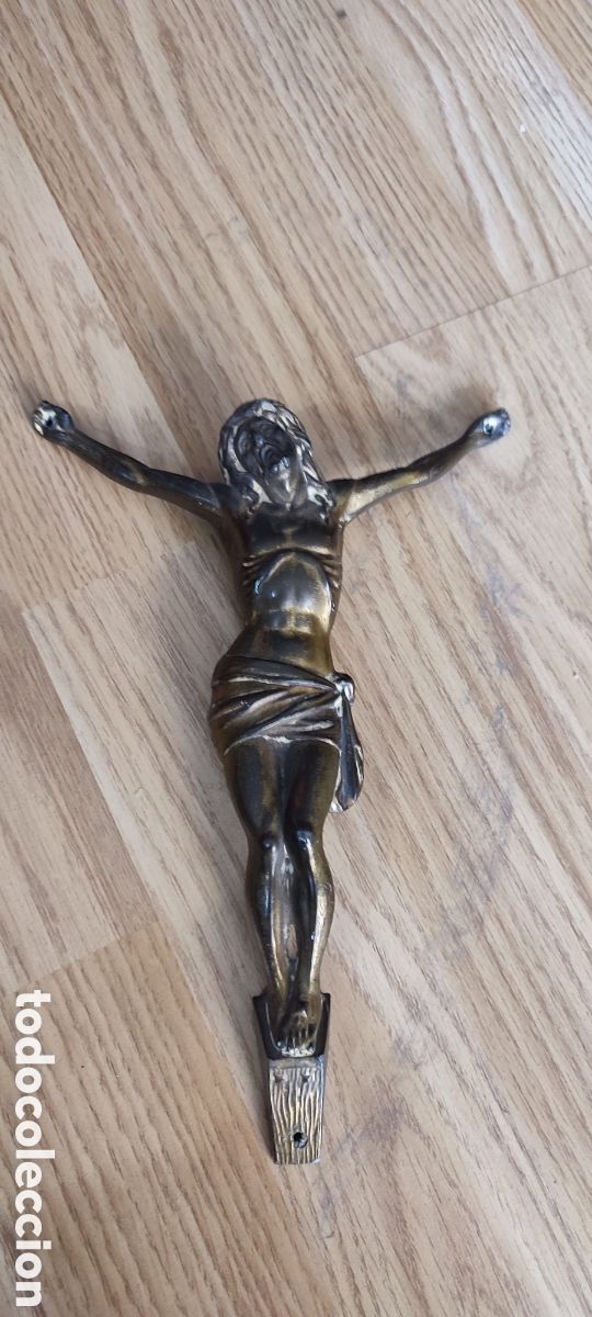 Antig&uuml;edades: FIGURA DE JESUS EN METAL - Foto 3