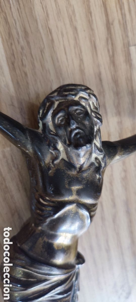 Antig&uuml;edades: FIGURA DE JESUS EN METAL - Foto 2