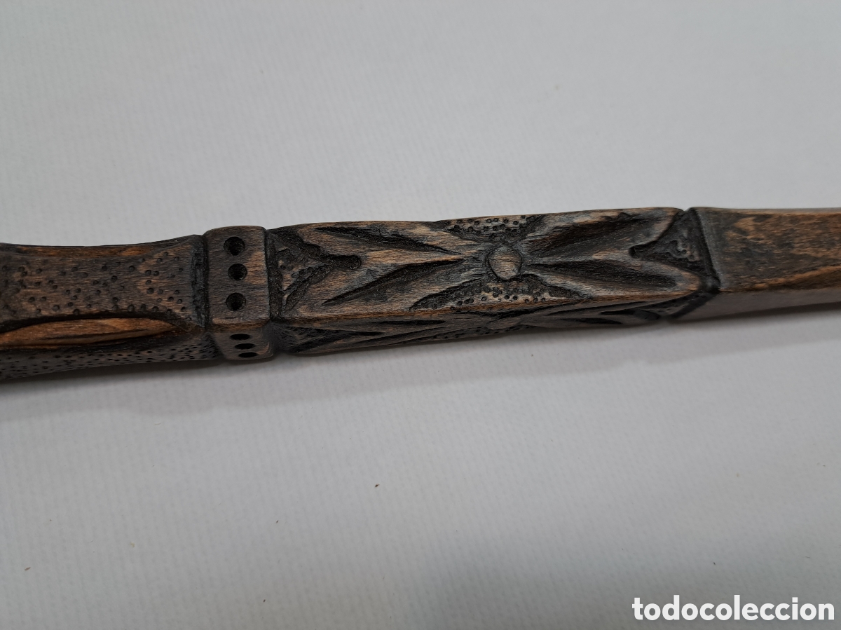 Antig&uuml;edades: Antiguo bast&oacute;n tallado en madera - Foto 17