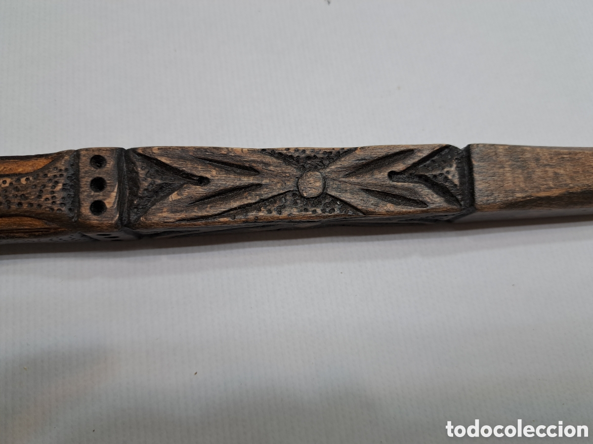 Antig&uuml;edades: Antiguo bast&oacute;n tallado en madera - Foto 21