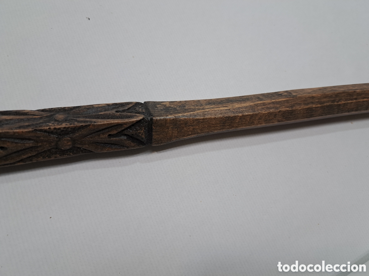 Antig&uuml;edades: Antiguo bast&oacute;n tallado en madera - Foto 18
