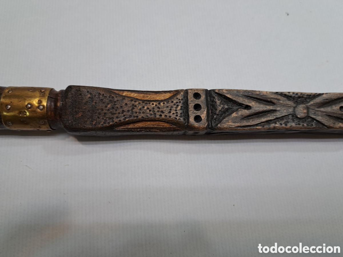 Antig&uuml;edades: Antiguo bast&oacute;n tallado en madera - Foto 19