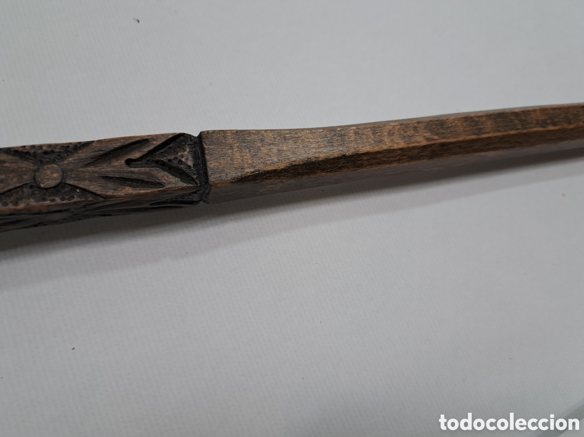 Antig&uuml;edades: Antiguo bast&oacute;n tallado en madera - Foto 20