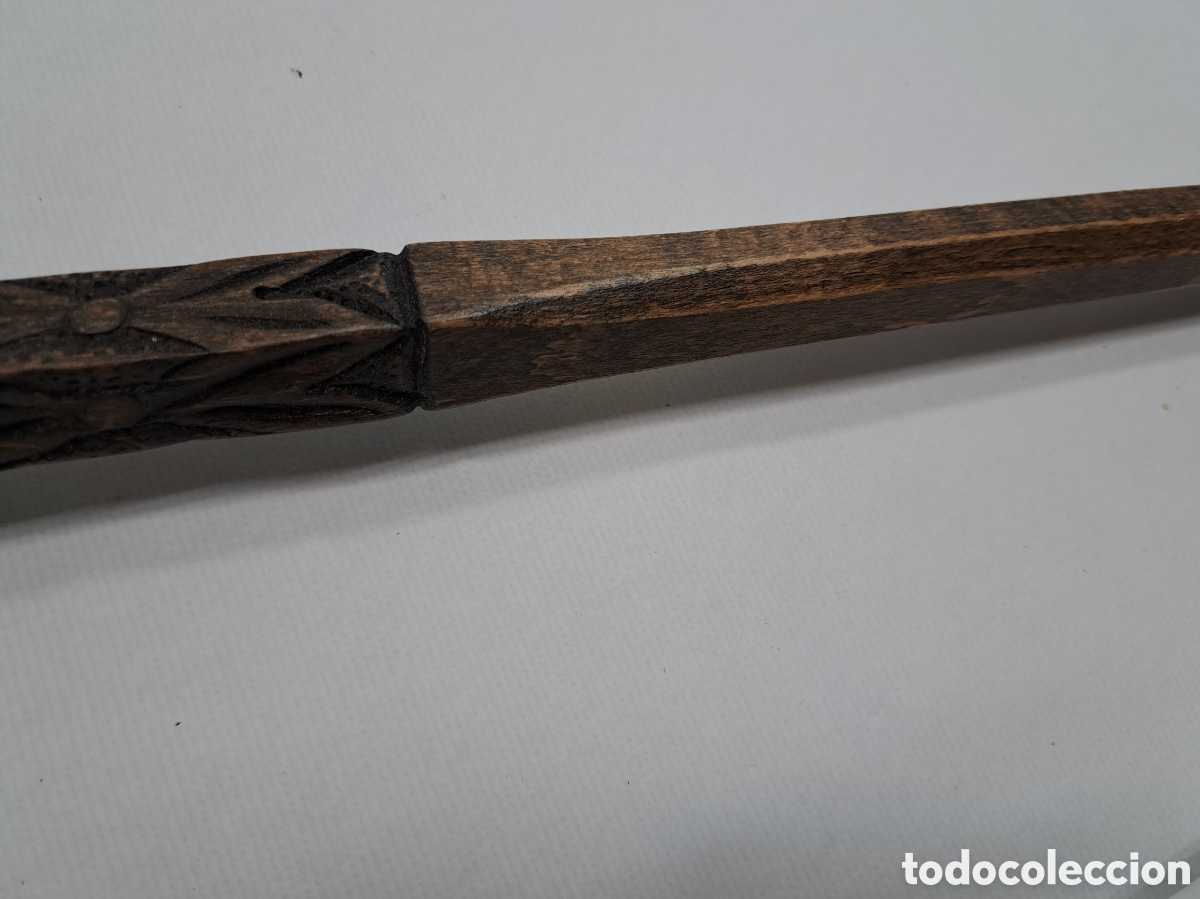 Antig&uuml;edades: Antiguo bast&oacute;n tallado en madera - Foto 22