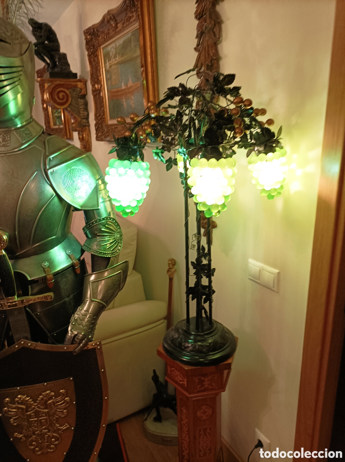 Antig&uuml;edades: L&aacute;mpara cristal de Murano - Foto 2