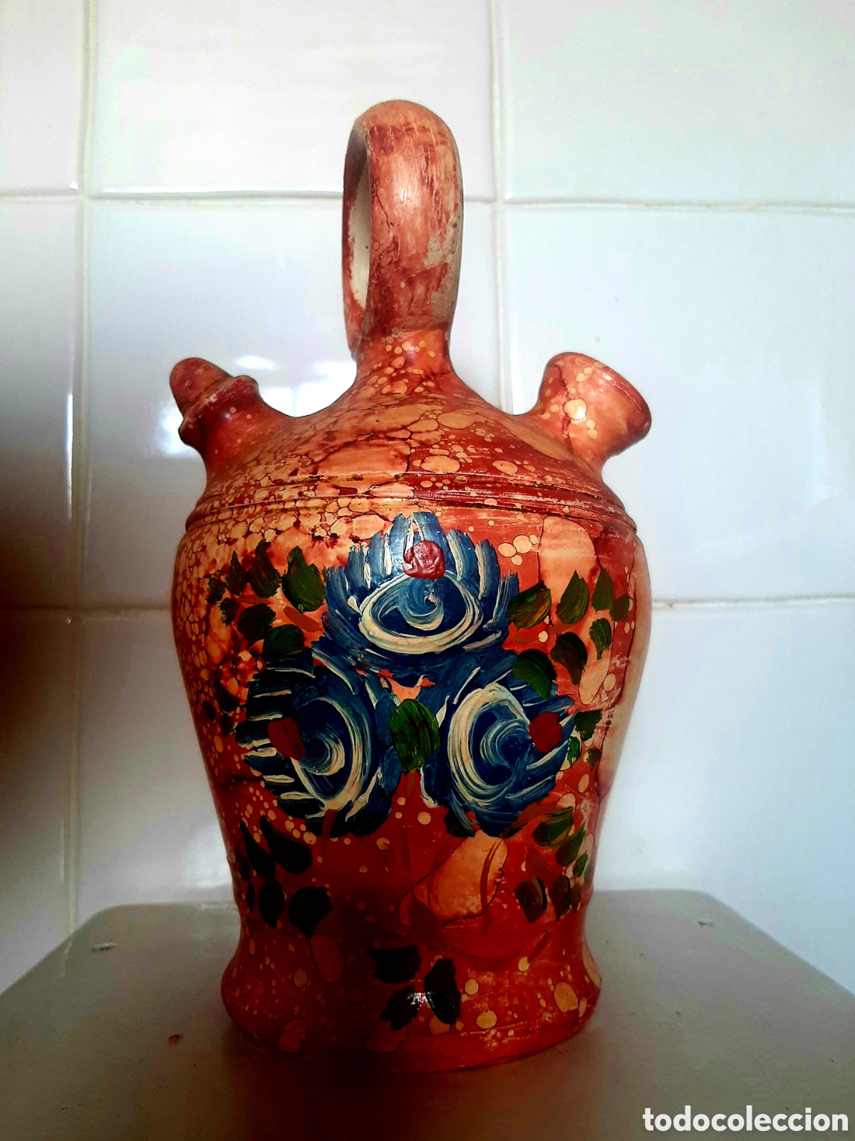 Antig&uuml;edades: BOTIJO ANTIGUO PINTADO A MANO - Foto 1