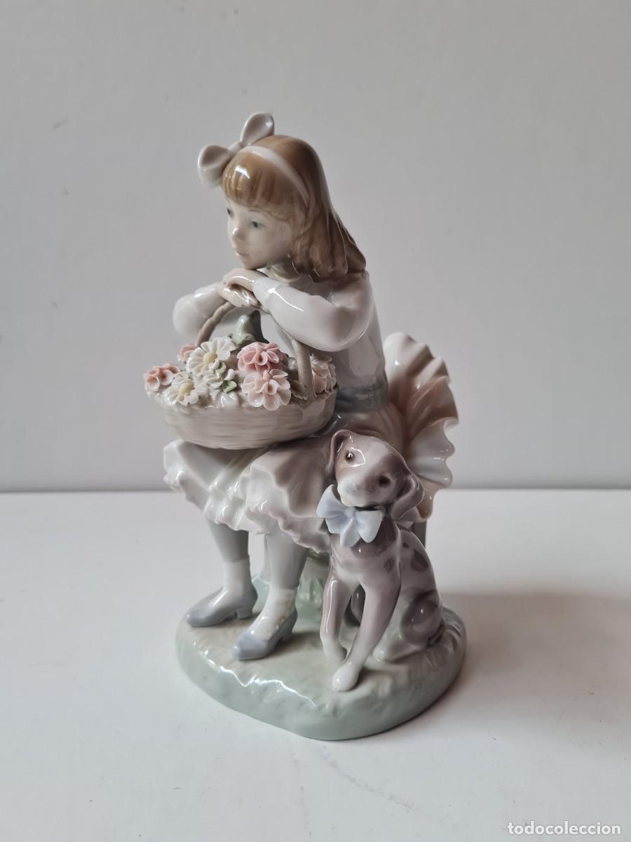 Antig&uuml;edades: LLADRO NI&Ntilde;A CON PERRO 21 CMS - Foto 1