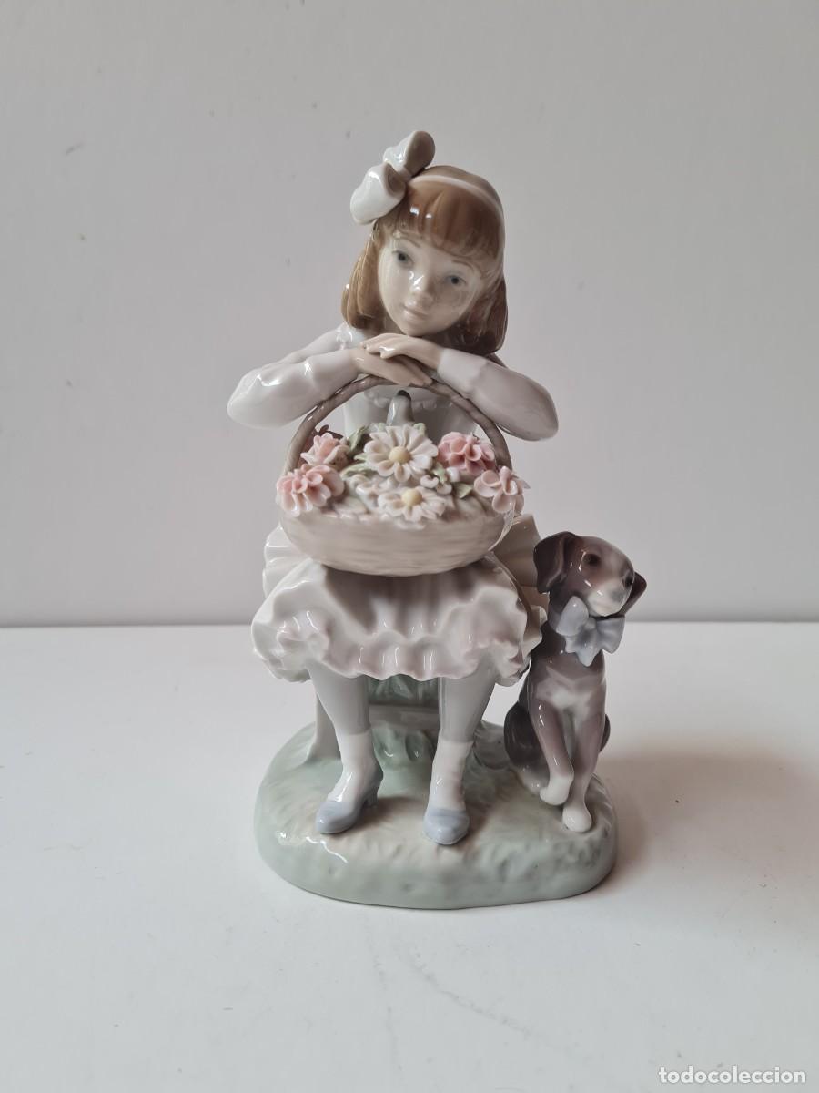 Antig&uuml;edades: LLADRO NI&Ntilde;A CON PERRO 21 CMS - Foto 2