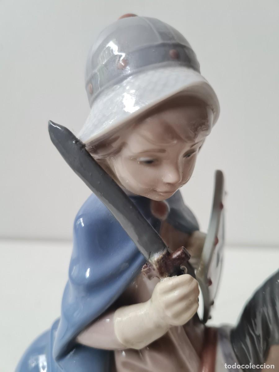 Antig&uuml;edades: LLADRO Ni&ntilde;a Medieval a caballo(22 cms) - Foto 2