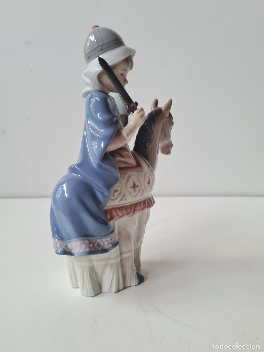 Antig&uuml;edades: LLADRO Ni&ntilde;a Medieval a caballo(22 cms) - Foto 6