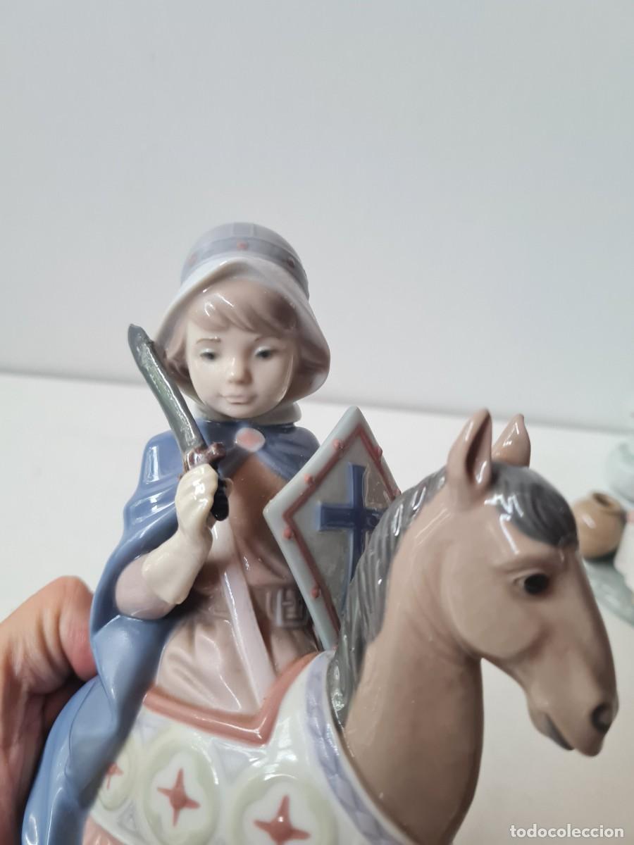 Antig&uuml;edades: LLADRO Ni&ntilde;a Medieval a caballo(22 cms) - Foto 10