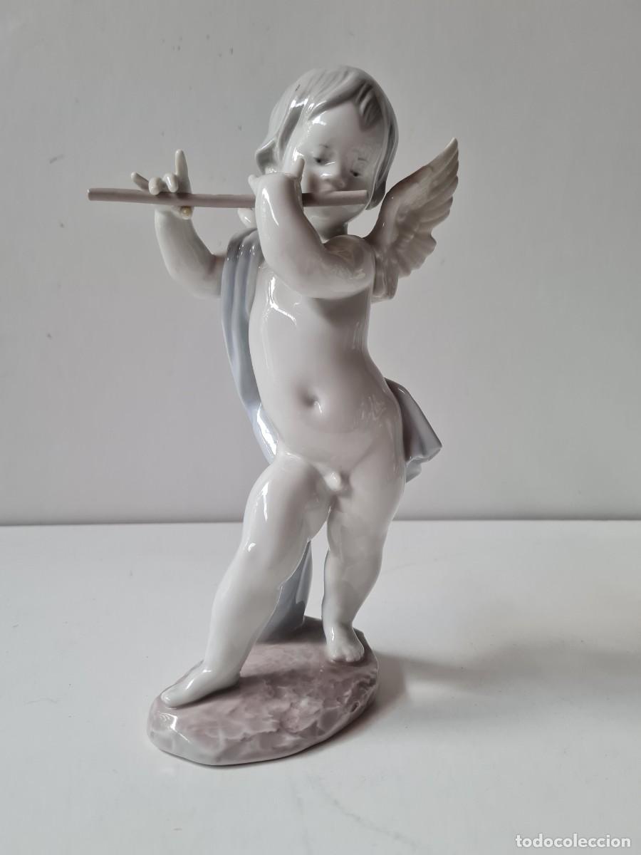 Antig&uuml;edades: LLADRO ANGELOTE CON FLAUTA(26 cms) - Foto 1