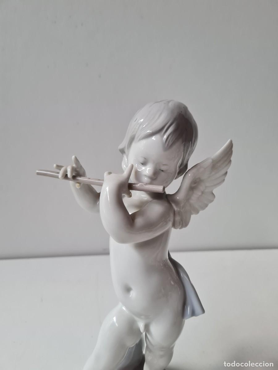 Antig&uuml;edades: LLADRO ANGELOTE CON FLAUTA(26 cms) - Foto 7
