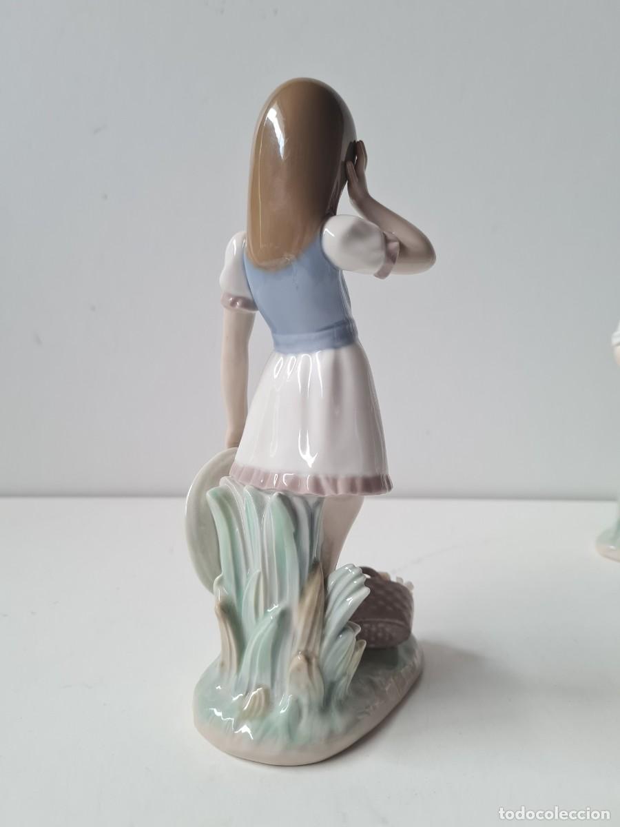 Antig&uuml;edades: LLADRO NI&Ntilde;A se cay&oacute; la cesta(23 cms) - Foto 4