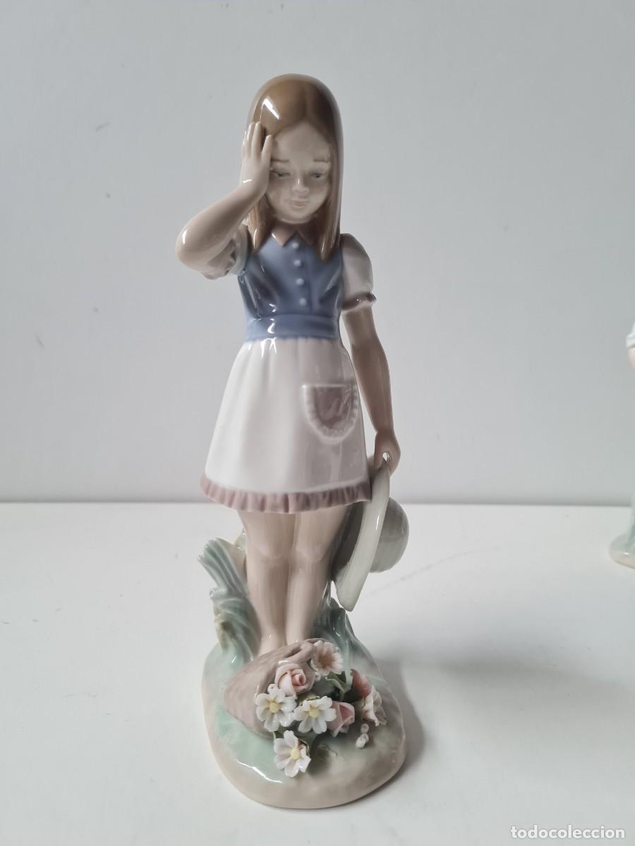 Antig&uuml;edades: LLADRO NI&Ntilde;A se cay&oacute; la cesta(23 cms) - Foto 6