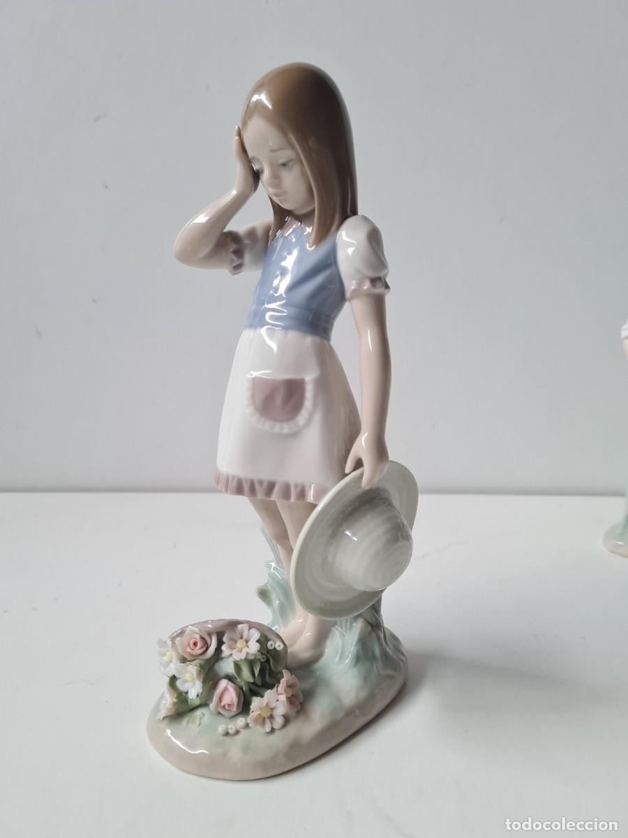 Antig&uuml;edades: LLADRO NI&Ntilde;A se cay&oacute; la cesta(23 cms) - Foto 7