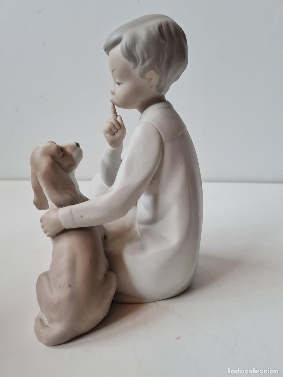 Antig&uuml;edades: LLADRO Ni&ntilde;o con perro (20 cms) - Foto 5