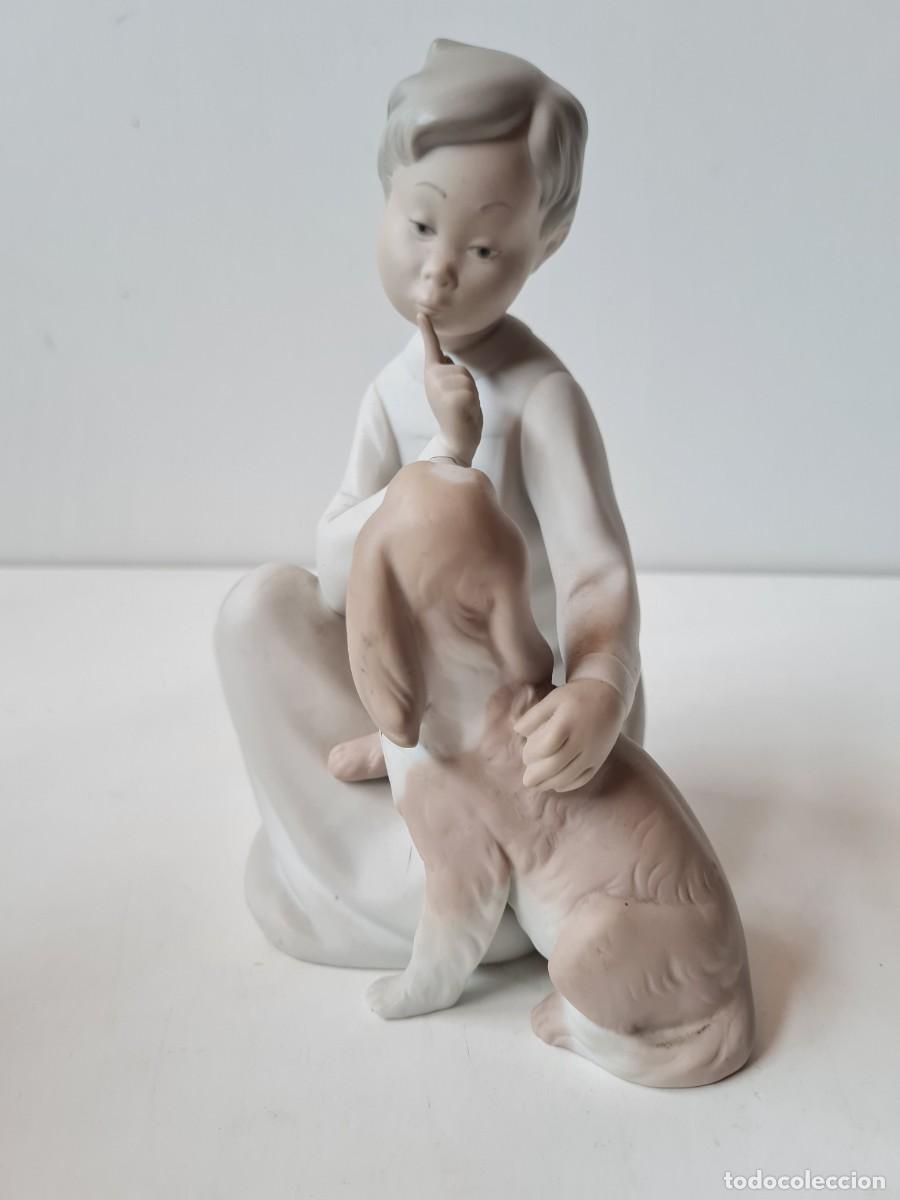 Antig&uuml;edades: LLADRO Ni&ntilde;o con perro (20 cms) - Foto 6
