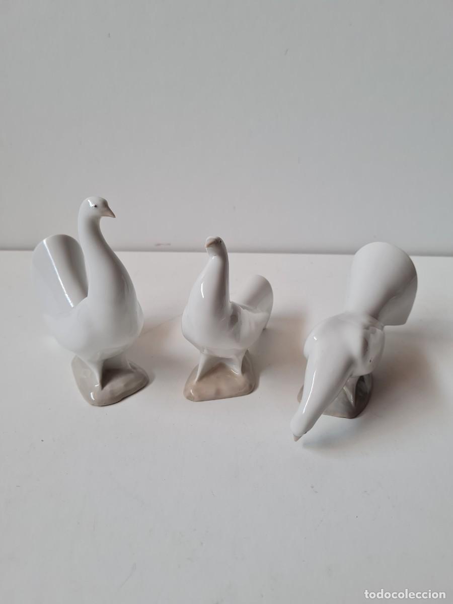 Antig&uuml;edades: LLADRO -NAO 3 PALOMAS(17,16,15 cms) - Foto 1