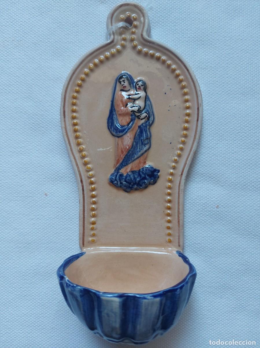 Antig&uuml;edades: Benditera. Cer&aacute;mica esmaltada - Foto 1