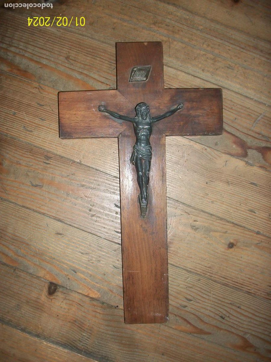 Antig&uuml;edades: ANTIGUO CRUCIFIJO DE BRONCE - Foto 1