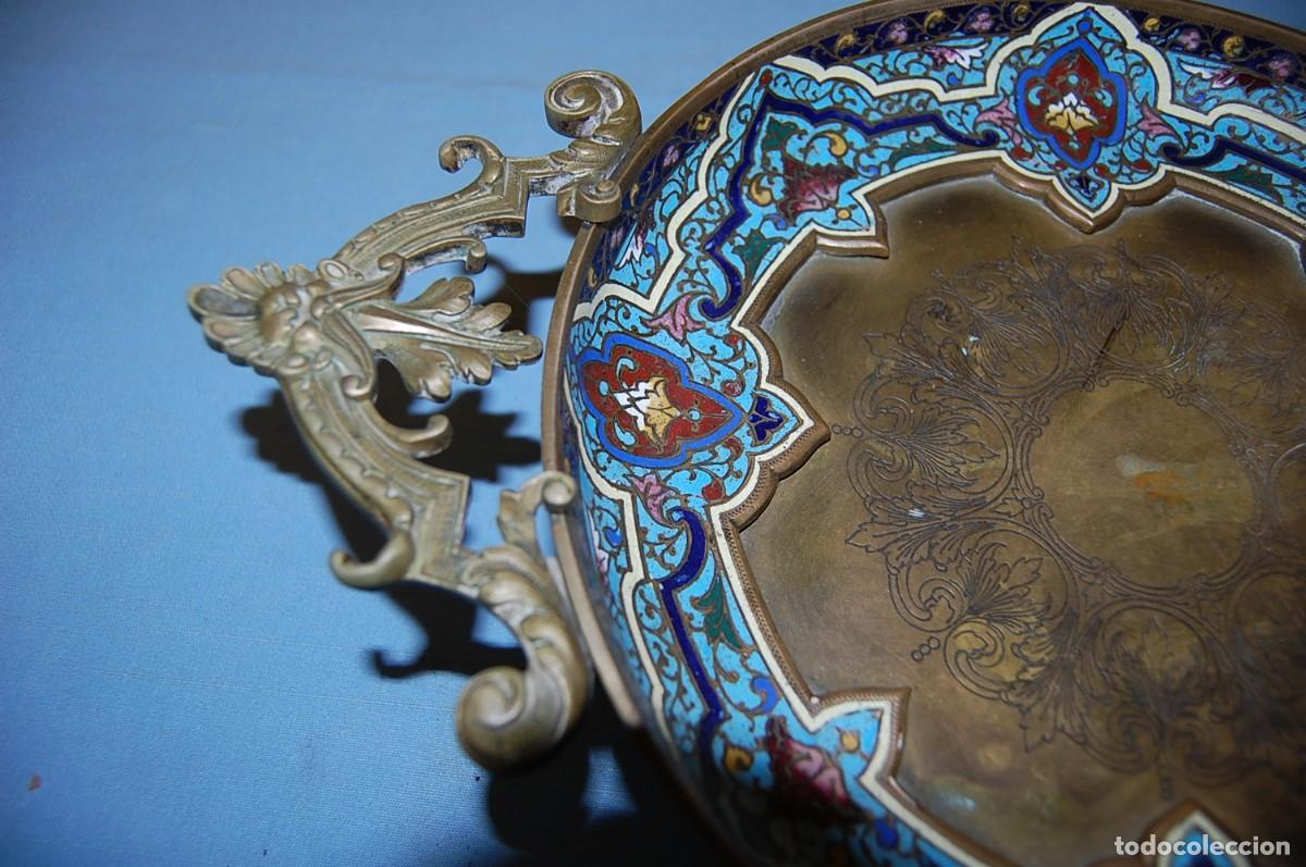 Antig&uuml;edades: CENTRO DE MESA DE BRONCE Y CLOISSONE - Foto 4