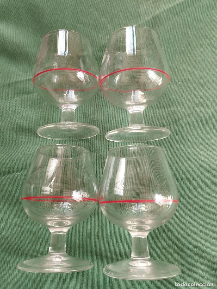 Antig&uuml;edades: Lote de 4 copas de cognac antiguas - Foto 3