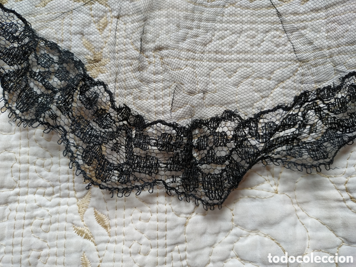 Antig&uuml;edades: Pa&ntilde;uelo Tul Y encaje - Foto 2
