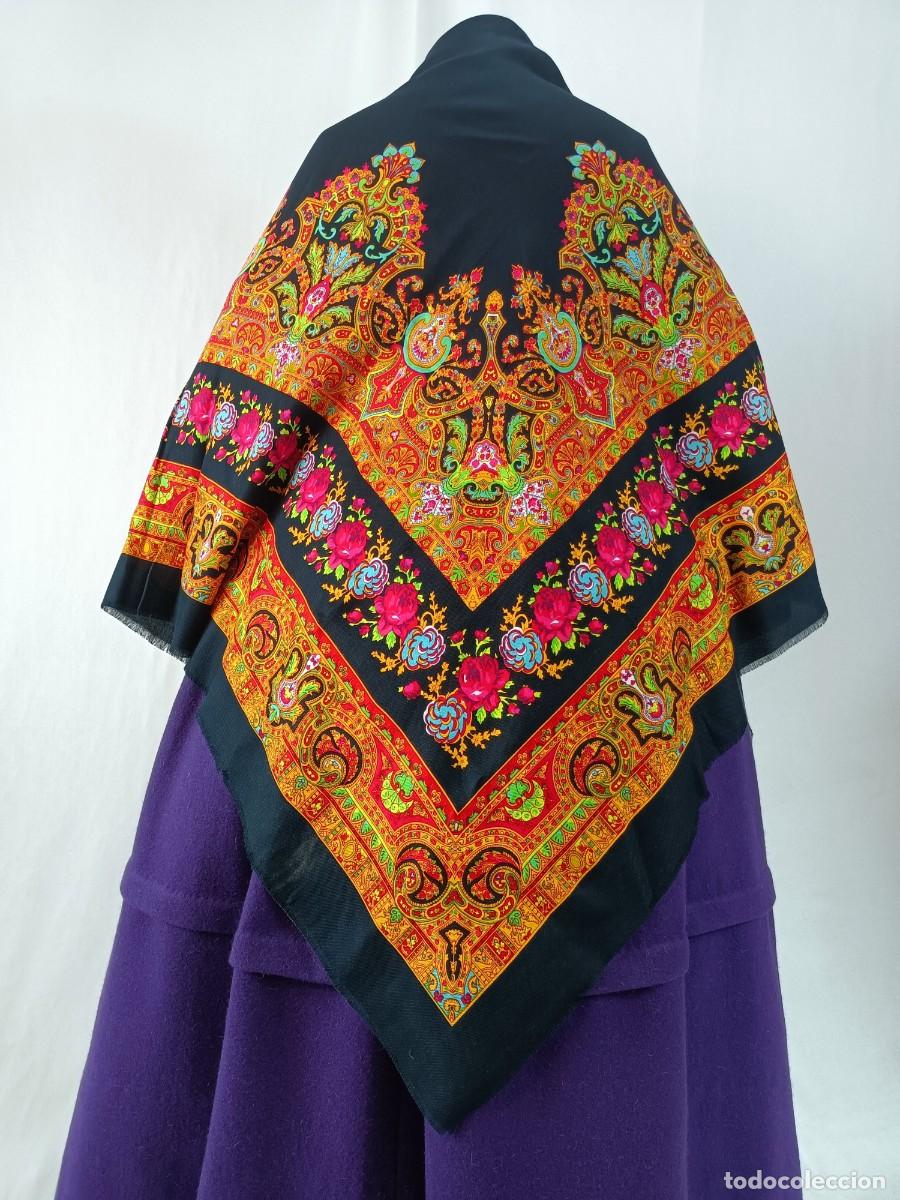 Antig&uuml;edades: GRAN PA&Ntilde;UELO ESTAMPADO. 160 CM - Foto 2
