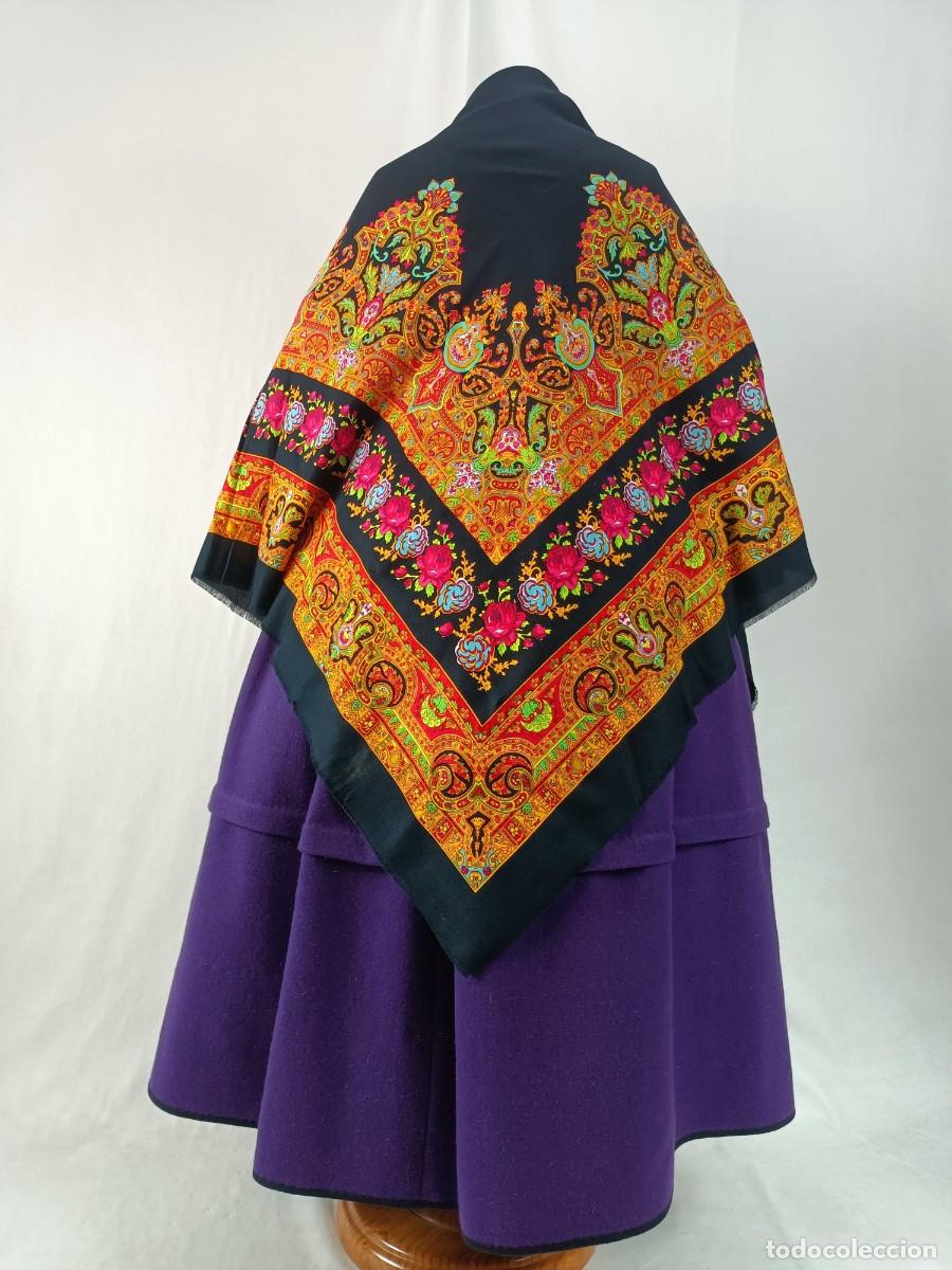 Antig&uuml;edades: GRAN PA&Ntilde;UELO ESTAMPADO. 160 CM - Foto 9