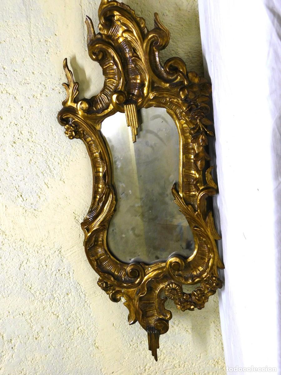 Antig&uuml;edades: ESPEJO TALLA DE MADERA - Foto 1