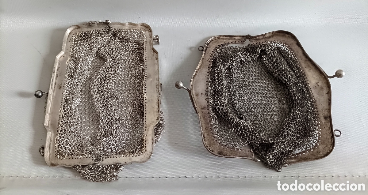 antiguo bolso de malla de plata con separador d - Acheter Sacs anciens sur  todocoleccion