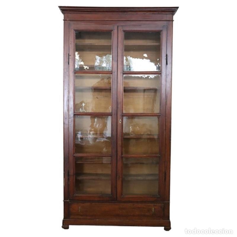 Antig&uuml;edades: Librer&iacute;a de madera de &aacute;lamo, siglo XIX - Foto 1